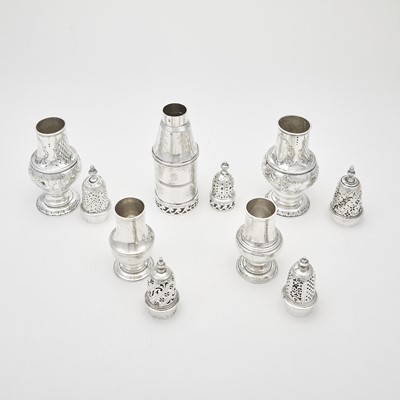 Lot 162 - Four George II Sterling Silver Casters