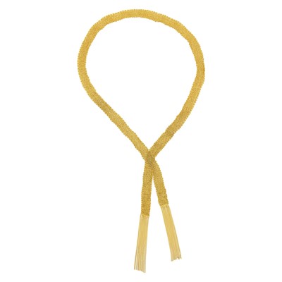 Lot 112 - Gold Mesh Scarf Fringe Necklace