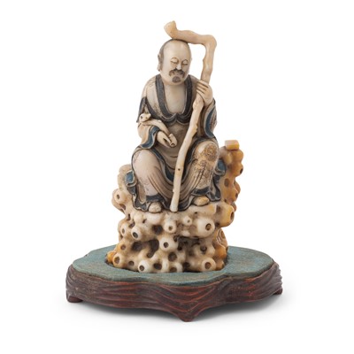 Lot 80 - A Chinese Soapstone Luohan on Base