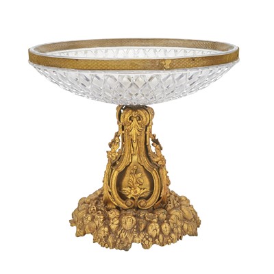 Lot 54 - Napoleon III Style Gilt-Metal and Molded Glass Centerpiece