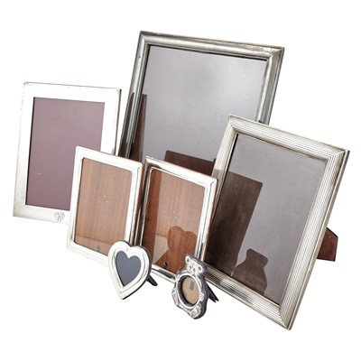 Lot 88 - Group of Seven English and Continental Sterling Silver Photograph Frames