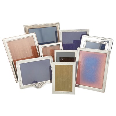 Lot 109 - Group of Nine American, English and Continental Silver Photograph Frames