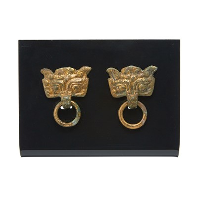 Lot 74 - A Pair of Chinese Gilt Copper Alloy Handles