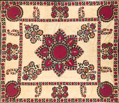 Lot 801 - A Large Uzbek Suzani