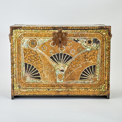 Lot 837 - A Korean Shell-Inlaid Lacquered Wood Chest