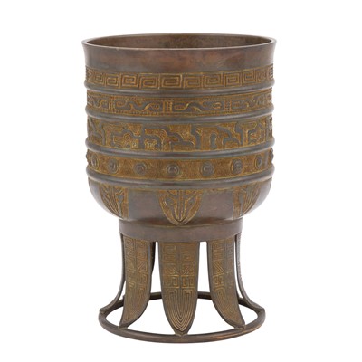 Lot 819 - A Japanese Bronze Censer