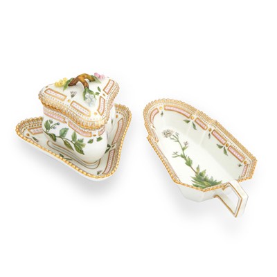 Lot 445 - Two Royal Copenhagen ‘Flora Danica’ Porcelain Table Articles