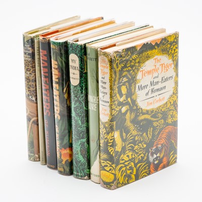 Lot 194 - A collection of seven books by famed man-eating tiger hunter, Jim Corbett