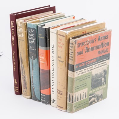 Lot 207 - A letter from Jack O'Connor and a group of his books about rifles and shotguns