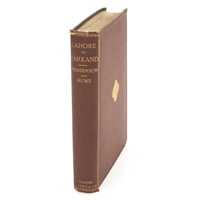 Lot 85 - Henderson and Hume's Lahore to Yarkand, with bird plates by Keulemans