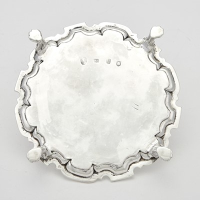 Lot 157 - Pair of George II Sterling Silver Waiters from the Earl of Warrington Service