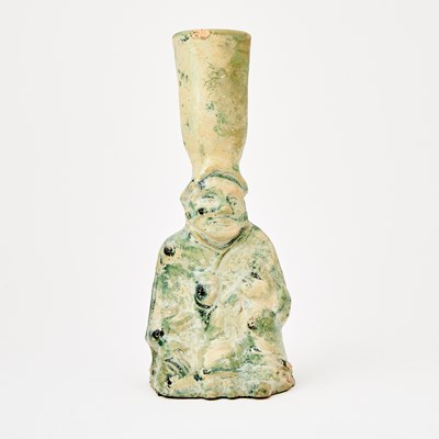 Lot 152 - A Chinese Green Glazed Pottery Lamp