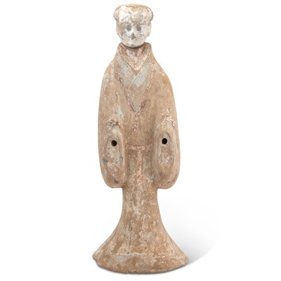 Lot 141 - A Chinese Pottery Figure of a Courtier