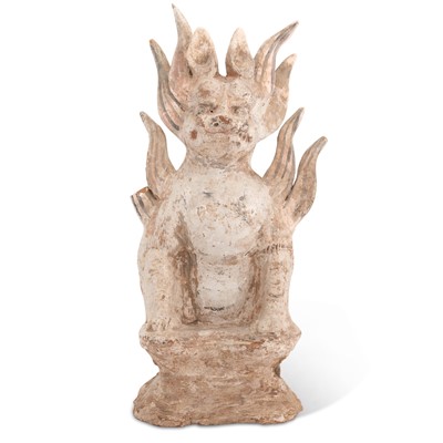 Lot 106 - A Chinese Pottery Model of an Earth Spirit