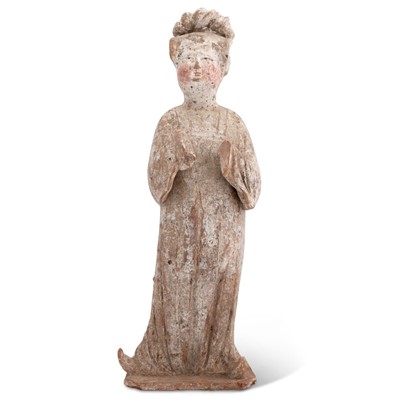 Lot 105 - A Chinese Pottery Figure of a Beauty