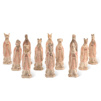 Lot 131 - A Rare Set of Chinese Pottery Zodiac Figures