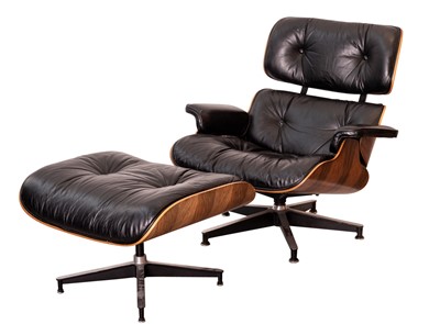 Lot 1130 - Charles & Ray Eames Rosewood #670 Lounge Chair and #671 Ottoman