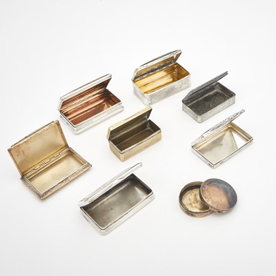 Lot 153 - Group of Eight Austrian Silver Snuff Boxes