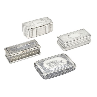 Lot 153 - Group of Eight Austrian Silver Snuff Boxes