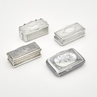 Lot 153 - Group of Eight Austrian Silver Snuff Boxes
