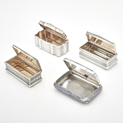 Lot 153 - Group of Eight Austrian Silver Snuff Boxes