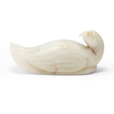 Lot 56 - A Chinese White Jade Carving
