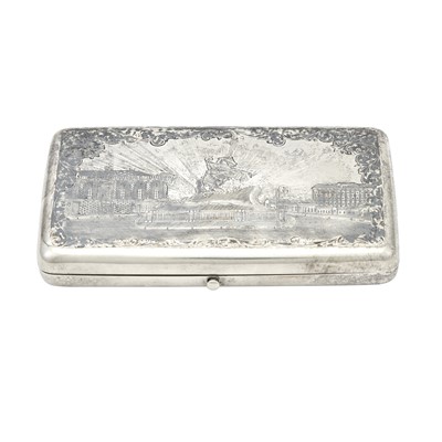 Lot 232 - Russian Silver and Niello Cigarette Case