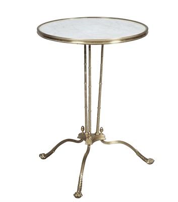 Lot 264 - Louis XVI Style Brass and Marble Guéridon
