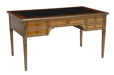 Lot 284 - Russian  Brass-Mounted Karelian Birch Writing Table