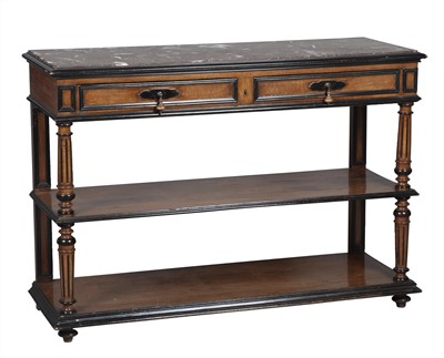 Lot 250 - Continental Part-Ebonized Oak Bookcase