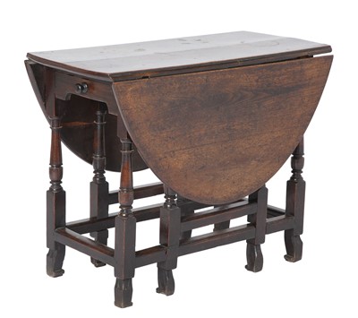 Lot 111 - English Joined Oak Drop-Leaf Table