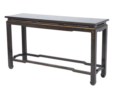 Lot 211 - Chinese Black Lacquered and Parcel Gilt Console