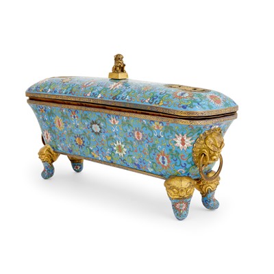 Lot 310 - A Chinese Enameled Cloisonne Censer and Cover