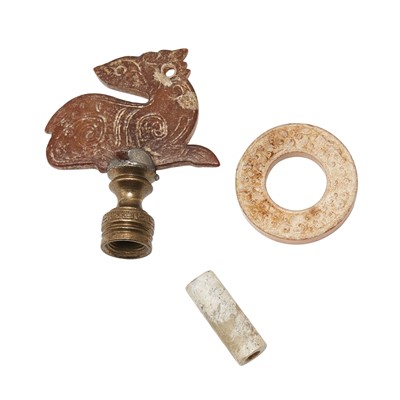 Lot 418 - Three Chinese Archaistic Jade Carvings