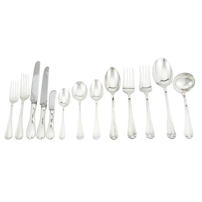 Lot 166 - Tiffany & Co. Sterling Silver "Flemish" Pattern Flatware Service