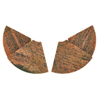 Lot 12 - JAR Pair of Rhodonite Fan Earclips