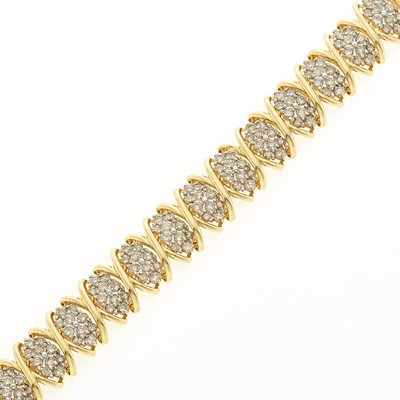 Lot 1023 - Gold and Diamond Bracelet
