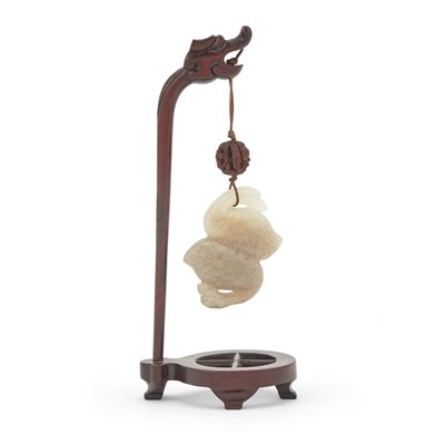 Lot 492 - A Chinese White Jade Pendant