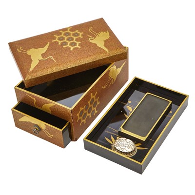 Lot 816 - A Japanese Lacquer Writing Box