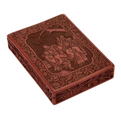 Lot 92 - A Chinese Cinnabar Lacquer Writing Box