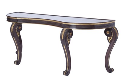 Lot 379 - Dessin Fournir Contemporary Parcel Gilt Mahogany Console Table