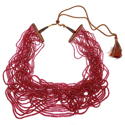 Lot 2194 - Twenty-Five Strand Spinel Bead Necklace