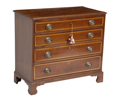 Lot 355 - George III  Inlaid Mahogany Chest of Drawers