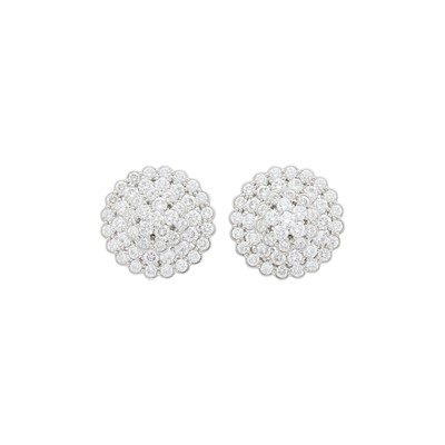 Lot 79 - Pair of Platinum and Diamond Earrings