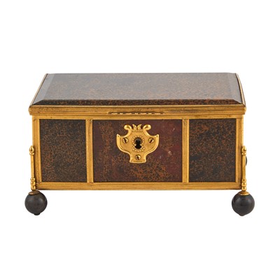 Lot 436 - Continental Gilt-Mounted Agate Hardstone Box