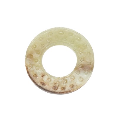 Lot 434 - A Chinese Yellow Jade Bi