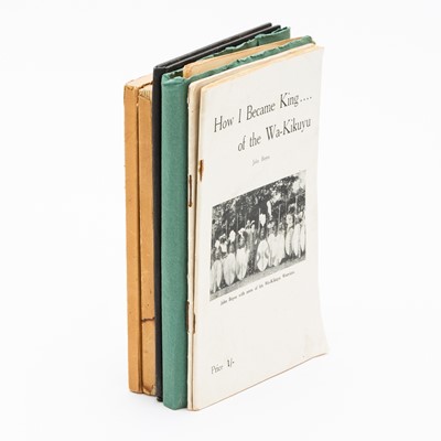 Lot 108 - An interesting group of pamphlets on African subjects