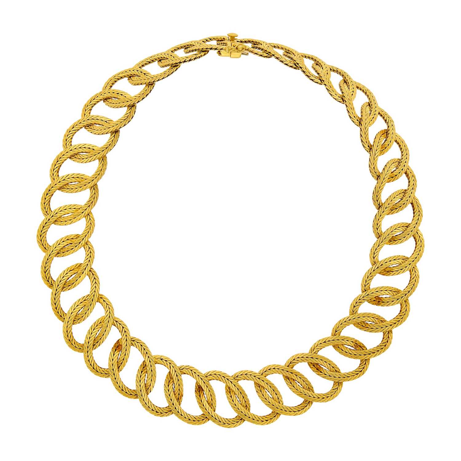 Lot 62 - Buccellati Gold Oval Link Necklace
