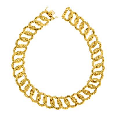 Lot 62 - Buccellati Gold Oval Link Necklace