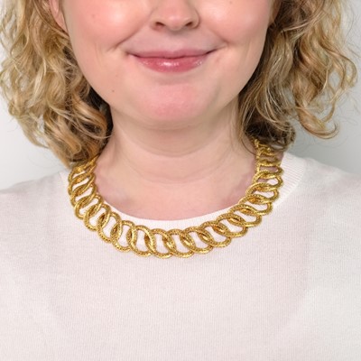 Lot 62 - Buccellati Gold Oval Link Necklace